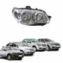 Farol Fiat Palio G3 2004 Até 2014 Siena Weekend G3 2004 Até 2007 Strada G3 2004 Até 2012 Mascara Cromada Com Anel Cromado Lado Direito Passageiro
