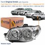 Farol Fiat Palio G3 2003 Até 2014 Siena Strada Weekend G3 2003 Até 2012 Original Arteb Máscara Cromada Com Aro Cromado Foco Duplo Lado Esquerdo Motorista