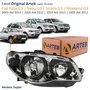Farol Fiat Palio G3 2003 Até 2014 Siena Strada Weekend G3 2003 Até 2012 Original Arteb Máscara Cromada Com Aro Negro Foco Duplo Lado Direito Passageiro