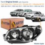 Farol Fiat Palio G3 2003 Até 2014 Siena Strada Weekend G3 2003 Até 2012 Original Arteb Máscara Cromada Com Aro Negro Foco Duplo Lado Esquerdo Motorista