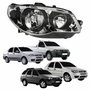 Farol Principal Fiat Palio Strada 2004 Até 2014 Siena Weekend 2004 Até 2007 Máscara Cromada Anel Negro Lado Direito Passageiro
