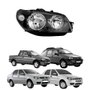Farol Fiat Palio G3 2004 Até 2014 Siena Weekend G3 2004 Até 2007 Strada G3 2004 Até 2012 Mascara Negra Com Anel Cromado Lado Direito Passageiro