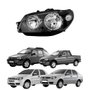 Farol Fiat Palio G3 2004 Até 2014 Siena Weekend G3 2004 Até 2007 Strada G3 2004 Até 2012 Mascara Negra Com Anel Cromado Lado Esquerdo Motorista