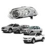 Farol Fiat Palio G4 2008 Até 2011 Siena G4 2008 Até 2012 Palio Weekend G4 2008 Até 2016 Strada G4 2008 Até 2016 Foco Duplo Máscara Cromada com Anel Cromado Lado Esquerdo Motorista