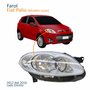 Farol Principal Fiat Palio 2012 2013 2014 2015 2016 Máscara Cromada Lado Direito Passageiro