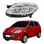 Farol Principal Fiat Palio 2012 2013 2014 2015 2016 Máscara Cromada Lado Esquerdo Motorista