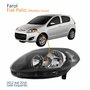 Farol Principal Fiat Palio 2012 2013 2014 2015 2016 Máscara Negra Lado Esquerdo Motorista
