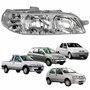 Farol Fiat Palio Siena G2 2001 Até 2007 Strada G2 2002 Até 2007 Weekend G2 2001 Até 2006 Original Arteb Foco Duplo Carcaça Cinza Lado Direito Passageiro