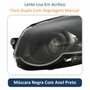 Farol Fiat Palio Siena Strada Weekend G4 2008 Até 2016 Foco Duplo Máscara Negra com Anel Preto Lado Esquerdo Motorista