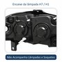 Farol Fiat Palio Siena Strada Weekend G4 2008 Até 2016 Foco Duplo Máscara Negra com Anel Preto Lado Esquerdo Motorista