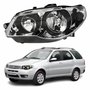 Farol Fiat Palio Weekend G3 2003 Até 2012 Original Arteb Máscara Cromada Com Aro Negro Foco Duplo Lado Esquerdo Motorista