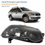 Farol Fiat Palio Weekend G4 2008 Até 2016 Foco Duplo Máscara Negra com Anel Preto Lado Direito Passageiro