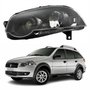 Farol Fiat Palio Weekend G4 2008 Até 2016 Foco Duplo Máscara Negra com Anel Preto Lado Esquerdo Motorista
