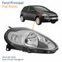 Farol Fiat Punto 2013 Até 2016 Máscara Cromada Lado Direito Passageiro