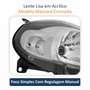 Farol Fiat Punto 2013 Até 2016 Máscara Cromada Lado Direito Passageiro