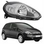Farol Fiat Punto 2013 Até 2016 Máscara Cromada Lado Direito Passageiro