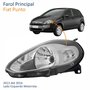 Farol Fiat Punto 2013 Até 2016 Máscara Cromada Lado Esquerdo Motorista