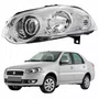 Farol Fiat Siena 2008 Até 2012 Máscara Cromada Com Anel Cromado Lado Esquerdo Motorista