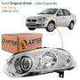 Farol Fiat Siena 2008 Até 2012 Original Arteb Máscara Cromada Com Anel Cromado Lado Esquerdo Motorista