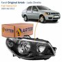Farol Fiat Siena G3 2003 Até 2012 Original Arteb Máscara Negra Canhão Preto Foco Duplo Lado Direito Passageiro