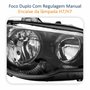 Farol Fiat Siena G3 2003 Até 2012 Original Arteb Máscara Negra Canhão Preto Foco Duplo Lado Direito Passageiro
