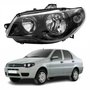 Farol Fiat Siena G3 2003 Até 2012 Original Arteb Máscara Negra Canhão Preto Foco Duplo Lado Esquerdo Motorista
