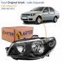 Farol Fiat Siena G3 2003 Até 2012 Original Arteb Máscara Negra Canhão Preto Foco Duplo Lado Esquerdo Motorista