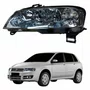 Farol Principal Fiat Stilo 2003 Até 2011 Elétrico Cromado Com Auxiliar Plug Quadrado Lado Esquerdo Motorista