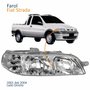 Farol Principal Fiat Strada 2001 2002 2003 2004 Carcaça Cinza Lado Direito Passageiro