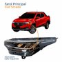 Farol Principal Fiat Strada 2024 2025 Com Led High Lado Esquerdo Motorista