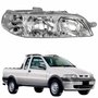 Farol Fiat Strada G2 2002 Até 2007 Original Arteb Foco Duplo Carcaça Cinza Lado Direito Passageiro