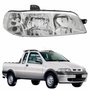 Farol Fiat Strada G2 2002 Até 2007 Original Arteb Foco Duplo Carcaça Preta Lado Direito Passageiro