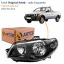 Farol Fiat Strada G3 2003 Até 2012 Original Arteb Máscara Negra Canhão Preto Foco Duplo Lado Esquerdo Motorista
