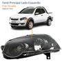 Farol Fiat Strada G4 2008 Até 2016 Foco Duplo Máscara Negra com Anel Preto Lado Esquerdo Motorista