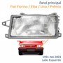 Farol Fiat Uno Fiorino Elba Prêmio 1991 Até 2003 Lente De Vidro Lado Esquerdo Motorista