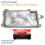 Farol Fiat Uno Fiorino Elba Prêmio 1991 Até 2003 Lente De Vidro Lado Direito Passageiro