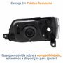Farol Fiat Uno Fire Fiorino 2004 Até 2014 Original Arteb Máscara Cromada Lado Direito Passageiro