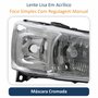 Farol Fiat Uno Fire Fiorino 2004 Até 2014 Original Arteb Máscara Cromada Lado Direito Passageiro