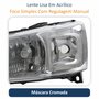 Farol Fiat Uno Fire Fiorino 2004 Até 2014 Original Arteb Máscara Cromada Lado Esquerdo Motorista
