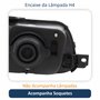 Farol Fiat Uno Fire Fiorino 2004 Até 2014 Original Arteb Máscara Cromada Lado Esquerdo Motorista