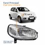 Farol Principal Fiat Uno Vivace 2015 Até 2021 Cromado Lado Direito Passageiro
