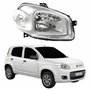 Farol Fiat Uno Vivace 2010 2011 2012 2013 2014 Máscara Cromada Lado Direito Passageiro