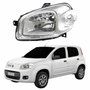 Farol Fiat Uno Vivace 2010 2011 2012 2013 2014 Máscara Cromada Lado Esquerdo Motorista