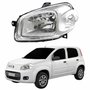 Farol Fiat Uno Vivace 2010 Até 2014 Original Arteb Máscara Cromada Lado Esquerdo Motorista