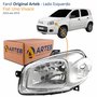 Farol Fiat Uno Vivace 2010 Até 2014 Original Arteb Máscara Cromada Lado Esquerdo Motorista