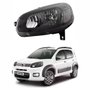 Farol Fiat Uno Vivace 2015 Até 2021 Máscara Negra Lado Esquerdo Motorista