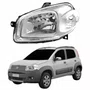 Farol Fiat Uno Way 2010 Até 2014 Original Máscara Cromada Lado Esquerdo Motorista