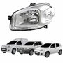 Farol Fiat Uno Way Vivace 2010 Até 2014 Fiorino 2014 Até 2019 Máscara Cromada Lado Esquerdo Motorista