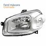 Farol Fiat Uno Way Vivace 2010 Até 2014 Fiorino 2014 Até 2019 Máscara Cromada Lado Esquerdo Motorista