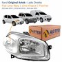 Farol Fiat Uno Way Vivace 2010 Até 2014 Fiorino 2014 Até 2019 Original Arteb Máscara Cromada Lado Direito Passageiro